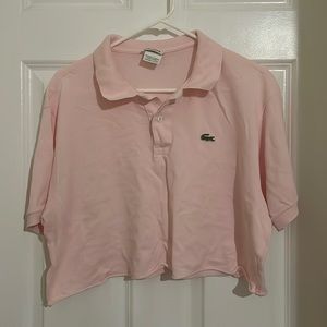 Cropped lacoste polo top